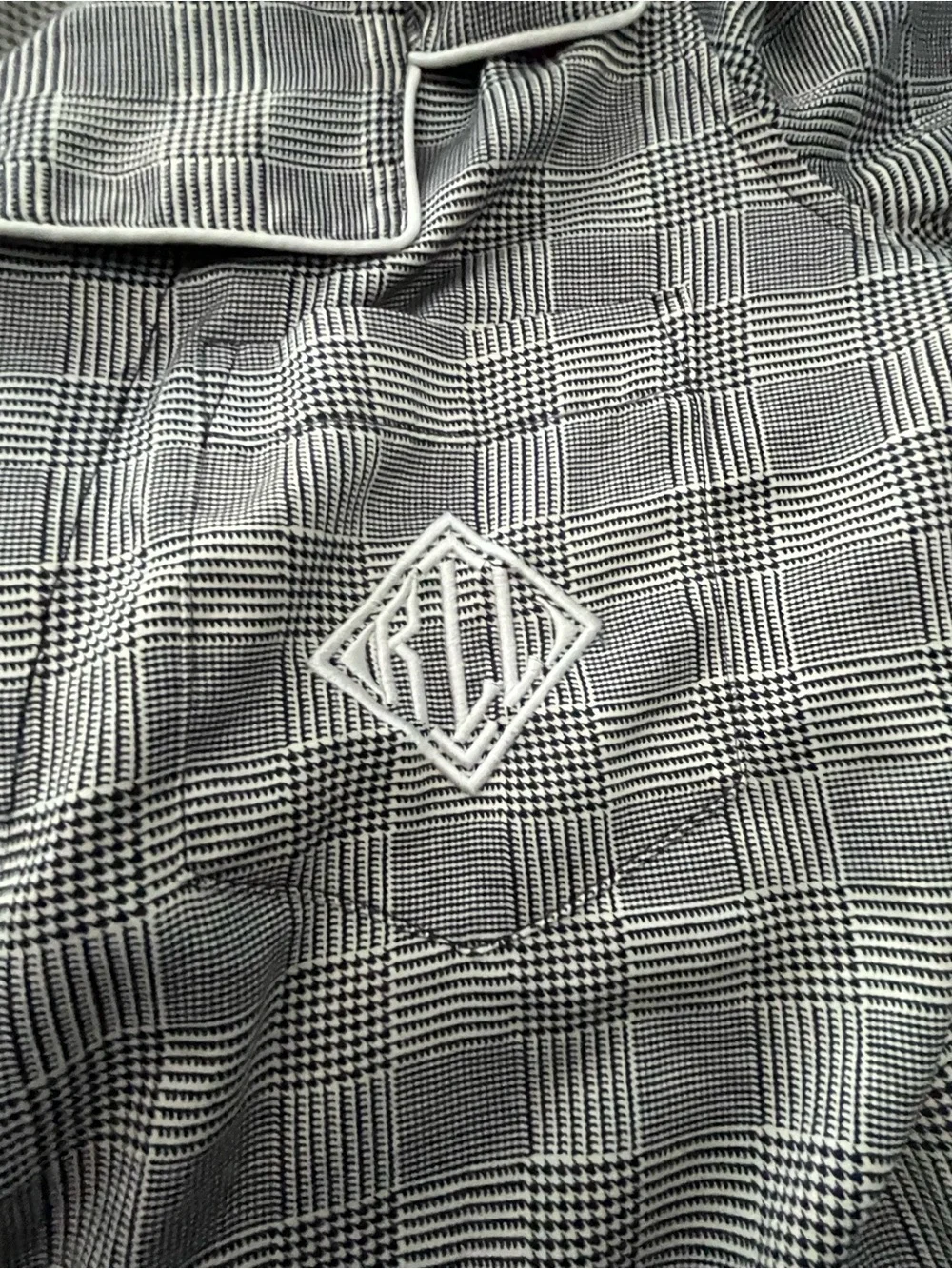 Lauren Ralph Lauren Gray Plaid Button-Front women Pajama Set